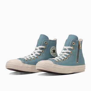 Light Blue Converse High Top w/ Zipper, size 4.5 M / 6.5 W - Brand New